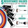 Resistance Band Set Workout Bands Resistance Bands with Handles Door Anchors Weight Bands Stretch Bands for Physical Therapy Exercise Band Fitness Bands Gym Bands Resistance Workout Equipment Elastic - Image 2