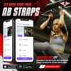Vikingstrength AB straps - Premium Padded Home Gym Exerciser Ab Slings pair for pull up bar - Hanging Leg Raiser Fitness for six pack - Workout Equipment for Men & Women, Bag and V-Strength Workout App - Image 5