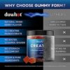 duwhot Sugar Free Creatine Monohydrate Gummies 5mg for Men & Women, Chewables Creatine Monohydrate for Muscle Growth & Recovery, Vegan, Mixberry Flavor, 120 Count - Image 5