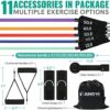 Resistance Band Set Workout Bands Resistance Bands with Handles Door Anchors Weight Bands Stretch Bands for Physical Therapy Exercise Band Fitness Bands Gym Bands Resistance Workout Equipment Elastic - Image 6