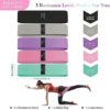 Fabric Resistance Bands for Working Out, 5 Levels Booty Bands for Women Men, Cloth Workout Bands Resistance Loop Exercise Bands for Legs Butt at Home Fitness, Yoga, Pilates - Image 7