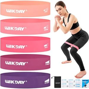 WIKDAY Resistance Bands for Working Out Exercise Loop Bands Workout Bands Set for Men Women Body Stretching, Crossfit Training, Home Workout, Physical Therapy, Booty Legs, Set of 5