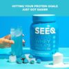 SEEQ Clear Whey Isolate Protein , 22g Protein, Zero Lactose/ Sugar, Keto-Friendly, Best Powder for Men and Women, Juicy Protein with 25 Servings (Blue Razz Freeze) - Image 5