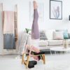 AVEEWA Yoga Inversion Bench Headstand Prop Upside Down Chair for Feet Up and Balance Training Core Strength Building Backbends Yoga Practice Chair-Black - Image 7