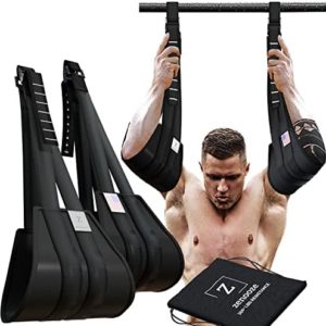 Zenooze Adjustable Ab Straps Hanging Abdominal Slings, Hanging Ab Straps For Fitness Workout Equipment, Supports 350lbs - Ab Straps For Pull Up Bar Arm Lift Set for Home & Gym - Suspension Straps