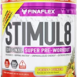 FINAFLEX Stimul8, Original Super Pre-Workout with Vitamin C (35 Serving, Fruit Punch)