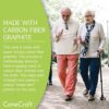 CaneCraft Carbon Fiber Walking Cane for Men and Women - Quad Cane, Black - Image 4