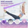 Stretch Bands for Physical Therapy Women, Extended 5.9Ft Resistance Exercise Bands for Yoga, Pilates, Rehab, Fitness and Strength Training, Elastic Workout Bands with Training Poster - Image 2