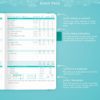 Legend Wellness Planner & Food Journal – Daily Diet & Health Journal with Weight Loss, Measurement & Exercise Trackers – Lifestyle & Nutrition Diary – Lasts 6 Months, A5 size – Turquoise - Image 3