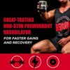 REDCON1 Big Noise Non-Stim Pre Workout - Pump, Muscular Endurance + Focus Enhancing Caffeine Free Pre Workout Powder - Keto Friendly Workout Powder for Faster Gains (Watermelon, 30 Servings) - Image 3