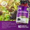 Cure24 Sambucus Natural Elderberry Gummies for Adults & Kids with Zinc and Vitamin C. -Triple Immune Support- Made in USA,60 Gummy Chews, Made with Pectin (1 Pack) - Image 3