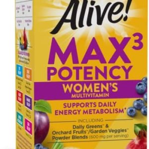 Nature's Way Alive! Max3 Potency Women's Multivitamin, Supports Daily Energy Metabolism*, 90 Tablets