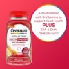 Centrum MultiGummies Multi+ Omega 3 Dual Action, Adult Multivitamin, Multivitamin/Multimineral/Omega 3 Supplement, Strawberry/Lemon/Orange Flavors - 110 Count - Image 5