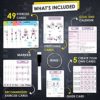 Flexies Pilates Bar Workout Cards - 58 Exercise Cards with Pilates Stick Work Out Postures, Instructions & Breathing Tips | Free Ring & Dry-Erase Marker to Create Your Customize Workout Planner Chart - Image 6