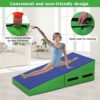 Gymnastics Mat for Home, Octagon Tumbler Cheese Wedge w/Non-Slip PVC Surface & Handles, Folding & Non-Folding Fitness Skill Shape Tumbling Mat for Gymnastics for Kids Play, Home Exercise, Aerobics - Image 3