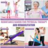 Stretch Bands for Physical Therapy Women, Extended 5.9Ft Resistance Exercise Bands for Yoga, Pilates, Rehab, Fitness and Strength Training, Elastic Workout Bands with Training Poster - Image 3