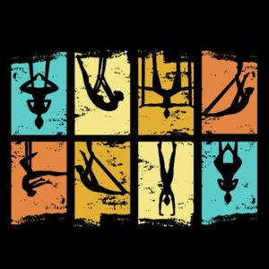 Aerial Silks Vintage Aerialists Retro Aerial Silk Acrobatics Dance Circus Notebook: Collection Journal Subject 100 Lined pages 8.5x11 College Ruled Paper