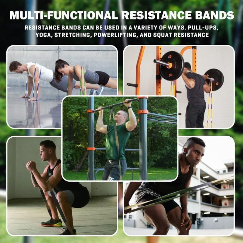 LECARDIO Resistance Bands for Working Out, Camo Pull Up Assistance Bands - Super Durable Workout Bands for Extra Strength, Pull Ups, Mobility, Powerlifting, Physical Therapy, Home Workouts - Image 3