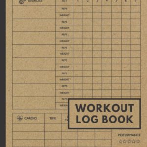 Workout Log Book: Gym Weight Lifting Log Book & Workout Journal for Men and Women | Bodybuilding Weightlifting Gym Planner Exercise Notebook & Fitness ... Diary Gift) | Minimal Brown Cover 120 Pages