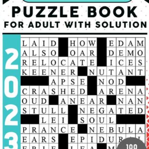 Crossword Puzzle Book for Adult with Solution: Mind Stretching Crosswords 100 Puzzles to Boost Your Brain Power for Crossword Puzzle Lovers