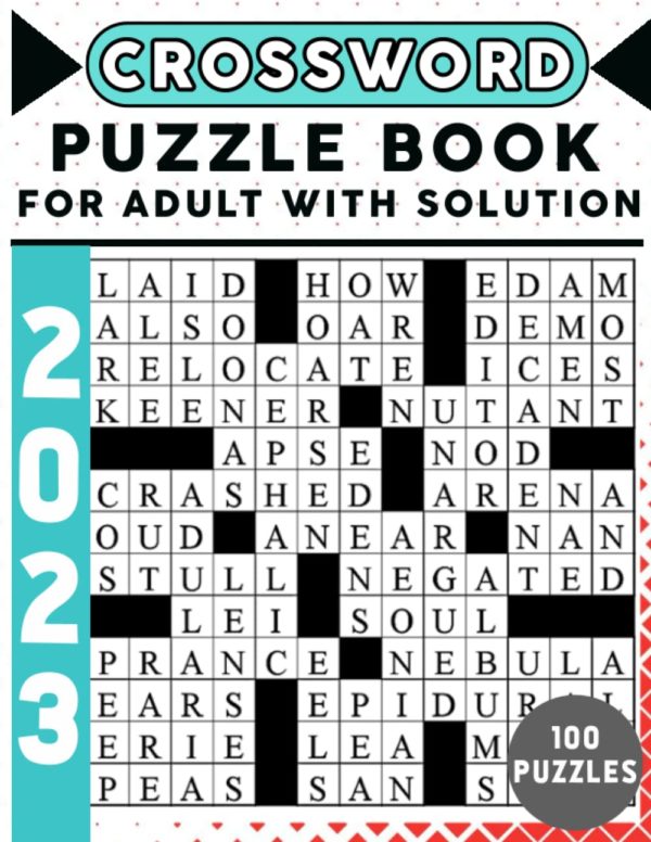Crossword Puzzle Book for Adult with Solution: Mind Stretching Crosswords 100 Puzzles to Boost Your Brain Power for Crossword Puzzle Lovers