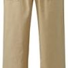 Cropped Linen Pants Women,Women's Wide Leg Pants High Elastic Waisted in The Back Business Work Trousers with Pocket - Image 2