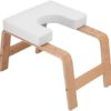 Zerone Stand Yoga Chair Yoga Headstand Bench Inversion Chair,Wood and PU Pads,Trainer for Practice Head Stand, Shoulderstand and Strength Training for Family, Gym(White) - Image 8