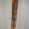 Flower and Vine Carving on Hardwood Walking Stick, Custom Height hiking Stick 48" - 60" tall, by Creation Carvings - Image 3