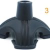 YAMTHR Cane Tip with Quad Support Rubber Foot for Walking Canes 3/4 Inch Shaft, Self-Standing, Anti-Slip Stable Four Point Cane Tip Universal 4 Leg Attachment for Walking Stick - Quad Cane Tip - Image 6