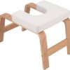 Zerone Stand Yoga Chair Yoga Headstand Bench Inversion Chair,Wood and PU Pads,Trainer for Practice Head Stand, Shoulderstand and Strength Training for Family, Gym(White) - Image 6