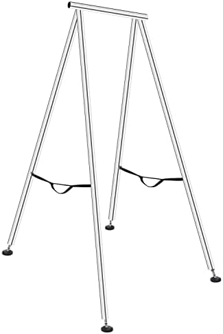 KUAFU Yoga Stand with Yoga Swing Inversion Portable Stand Yoga Frame Yoga Sling Inversion Equipment Steel Silvery for Indoor and Outdoor Triangle Structure - Image 8