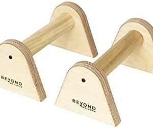 Beyond Balance Wood Parallettes Push-up Bar Dip Station for Gymnastics Calisthenics Acrobatics| Handstands Planche Push-ups L-Sits Dips