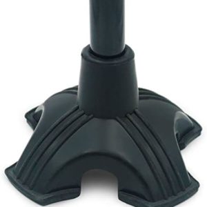 YAMTHR Cane Tip with Quad Support Rubber Foot for Walking Canes 3/4 Inch Shaft, Self-Standing, Anti-Slip Stable Four Point Cane Tip Universal 4 Leg Attachment for Walking Stick - Quad Cane Tip