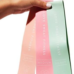 Love Sweat Fitness Resistance Booty Bands | Loops Bands, Set of 3 + Carry Bag