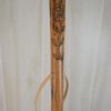 Flower and Vine Carving on Hardwood Walking Stick, Custom Height hiking Stick 48" - 60" tall, by Creation Carvings - Image 5