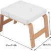 Zerone Stand Yoga Chair Yoga Headstand Bench Inversion Chair,Wood and PU Pads,Trainer for Practice Head Stand, Shoulderstand and Strength Training for Family, Gym(White) - Image 3