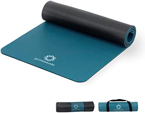 PRIMASOLE Yoga Mat Eco-Friendly Material 1/2" Non-Slip Yoga Pilates Fitness at Home & Gym Twin Color