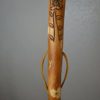 Flower and Vine Carving on Hardwood Walking Stick, Custom Height hiking Stick 48" - 60" tall, by Creation Carvings - Image 6