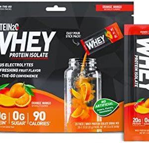 Protein2o Whey Protein Isolate, Orange Mango 20 Packs/1.13 Oz