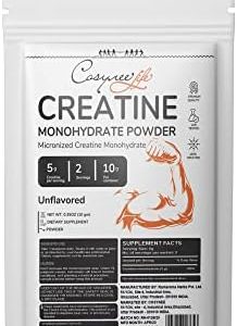 cosynee Creatine Monohydrate Micronized Powder, Best & Purest, Quick Dissolving for Extra Muscular & Cellular Energy* & Lean Muscle Gain* (0.35oz (10g))