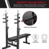 Sandinrayli Adjustable Weight Bench, Folding Bench Press w/Barbell Rack, Full Body Workout Exercise Multi-Function Strength Training for Home Gym - Image 7