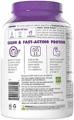 BlueBonnet Nutrition Whey Protein Isolate Powder From Grass Fed Cows, 26g of Protein, No Sugar Added, Gluten & Soy free, kosher Dairy, 2 Lbs, 28 Servings, French Vanilla Flavor - Image 12