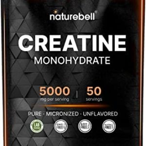 Creatine Monohydrate Powder 250g, 5000mg Per Serving, Pure Unflavored Creatine Powder - Micronized - Pre Workout | Keto | Vegan | Dissolves Easy | Filler Free – 50 Servings