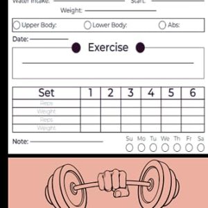 Weight Lifting Log Book: weight lifting log book workout journal for men and women, weight lifting log book and tracker, exercise notebook and fitness record for personal training 6x9 inches