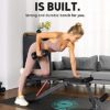 FLYBIRD Workout Bench, Adjustable Weight Bench Folding Weight Bench, Easy to Use Sturdy Durable for Home Gym Dumbbell Exercise, Red/Waist Version - Image 8