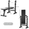 Sandinrayli Adjustable Weight Bench, Folding Bench Press w/Barbell Rack, Full Body Workout Exercise Multi-Function Strength Training for Home Gym - Image 6