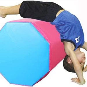 SATZIG Balance Fitness Gymnastics Octagon Skill Shape Tumbling Mat Somersault Backbend Trainer Gymnastics Tumbler Tumble Mat Pad Gymnastics Foam Rolls for Kids Gym(Size:38x38x50cm,Color:Pink)