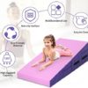 BLKMTY Gymnastics Mat Incline Mats 48"x24" Folding Tumbling Mats Cheese Wedge Mat Kids Cheese Mat Indoor/Outdoor Exercise Yoga Mat for Gymnastics Home Gym Mat W/Non-Slip PVC Surface and Handle - Image 5