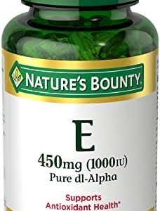 Nature's Bounty Vitamin E 1000 IU Softgels, Supports Antioxidant Health & Immune System, 1 Pack, 60 Softgels