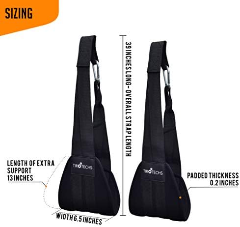 Hanging Ab Straps for Core Training - Heavy Duty Ab Straps for Pullup Bar for Abdominal Muscle Building - Abdominal Slings for Leg Raises - Arm Straps for Obliques Twists, & Abdominal Crunches - Image 4